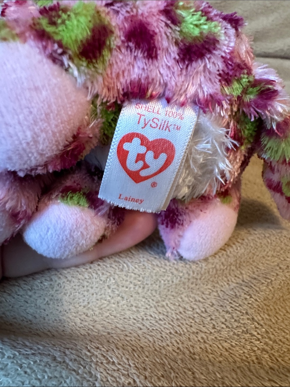 Set of 3 ty Plush Leopard Print Toys - Pink, Brown, Cream - Picture 7 of 7